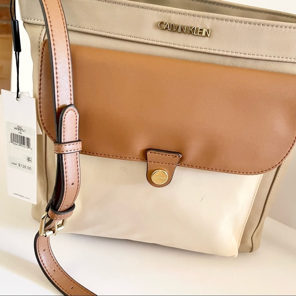 Calvin Klein Crossbody Messenger Handbag Brown/Tan - Picture 16 of 16